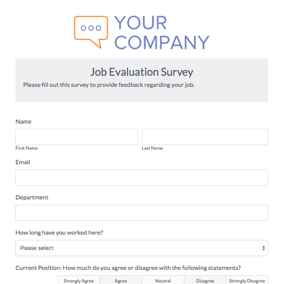 Job Evaluation Template Formstack