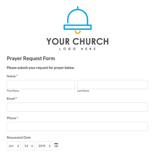 Prayer Request Form Template Formstack
