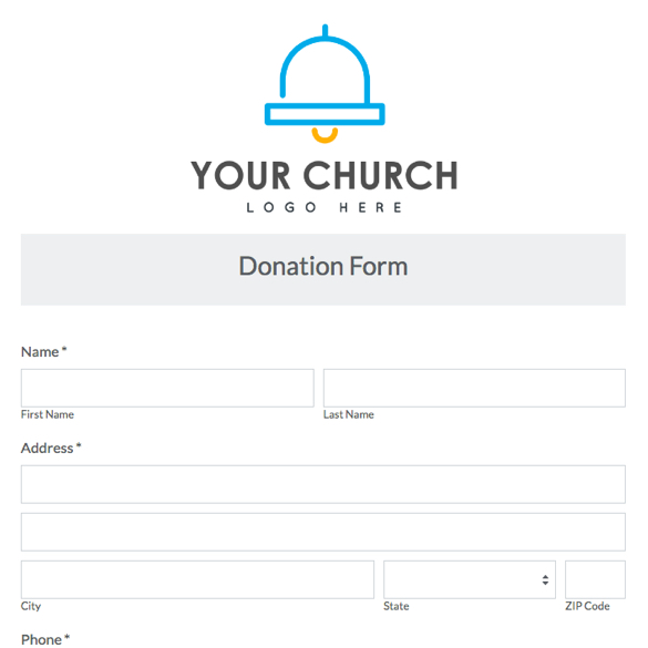 Church Donation Form Accept Online Donations Easily Formstack