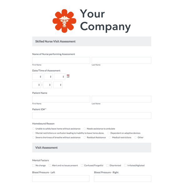 Home Health Visit Template