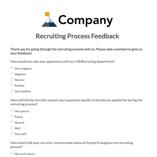 Recruitment Evaluation Survey Formstack