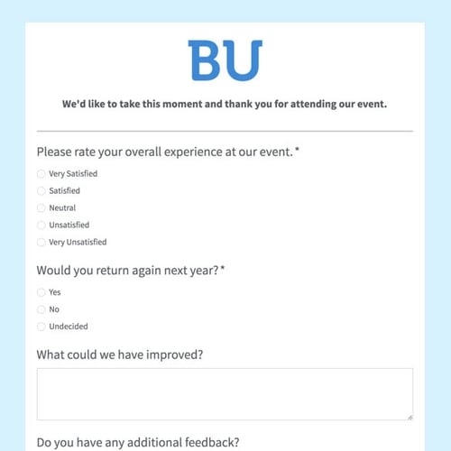 Followup Survey Form Formstack