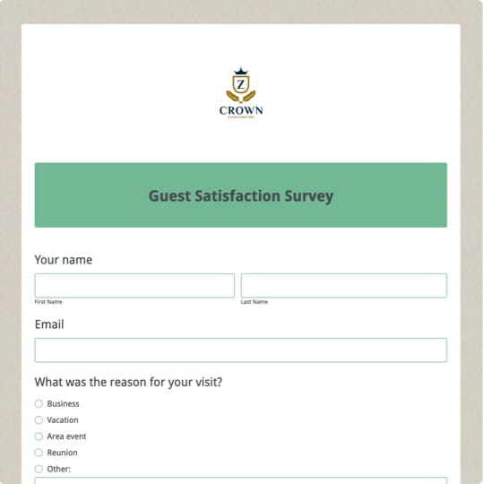 Guest Satisfaction Survey Formstack