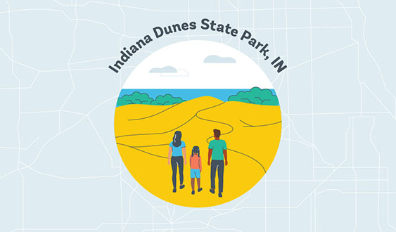 indiana dunes state park in graphic