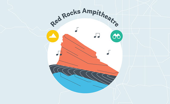 red rocks amphitheater graphic