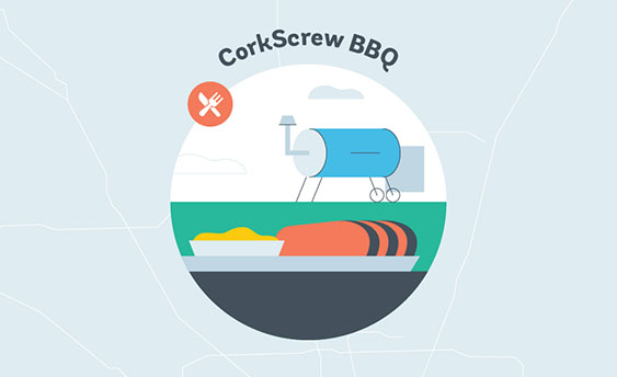 corkscrew bbq graphic