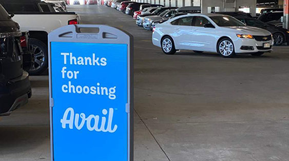 thanks for choosing avail sign in parking garage