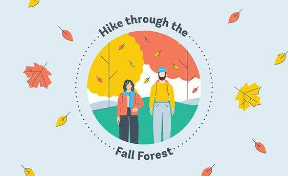 hike fall forest graphic