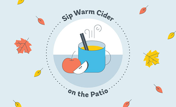 sip warm cider graphic