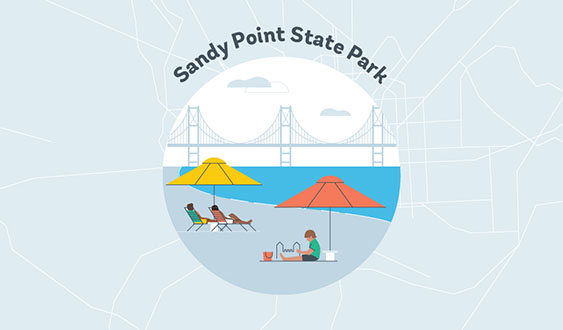 sandy point state park graphic
