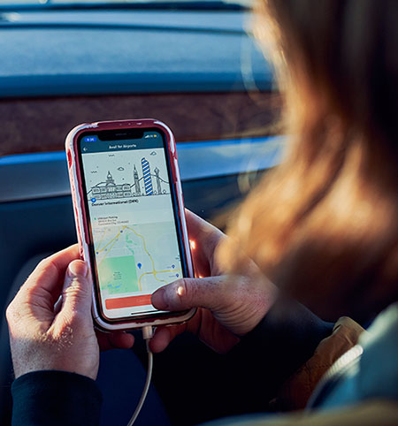 woman using Avail app