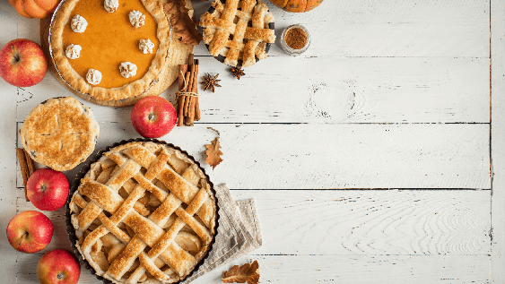 thanksgiving food on table