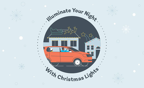 holiday chrstmas lights graphic