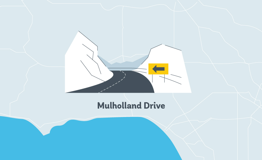 mulholland drive LA Graphic