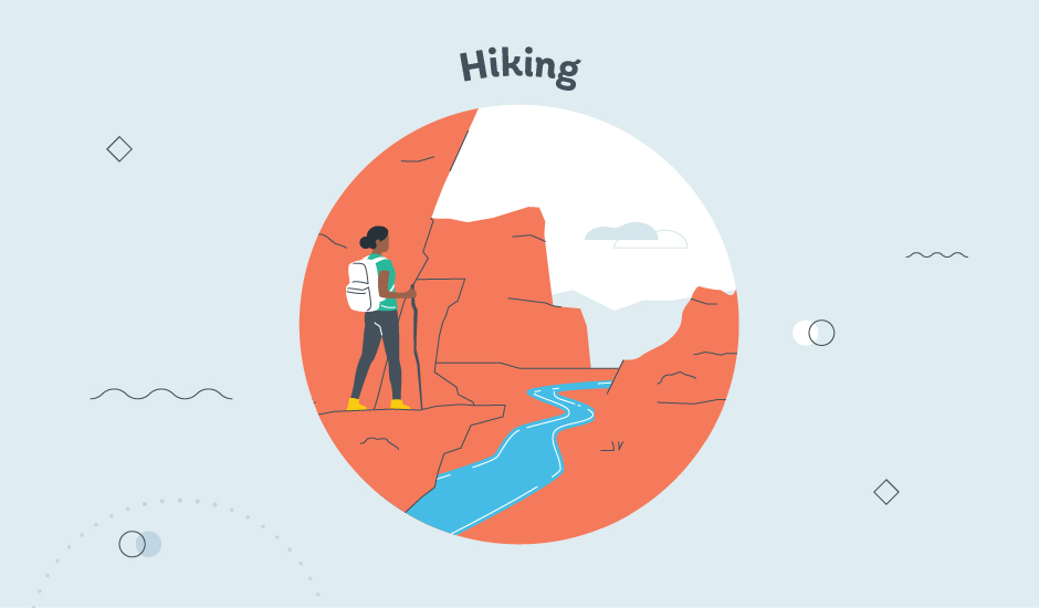 hiking in the grand canyon graphic