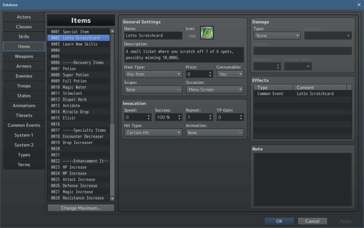 Eventing a Lotto Scratchcard | The Official RPG Maker Blog