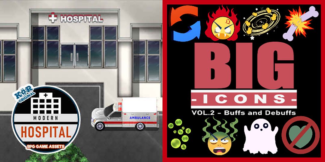 New Releases: KR Modern Hospital Tileset, Big Icons Vol.2 - Buffs and ...