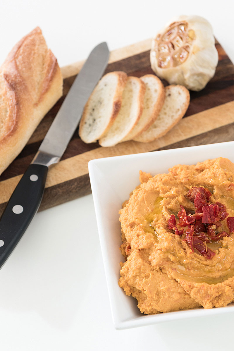 Cookbook Roasted Garlic and Sundried Tomato Hummus