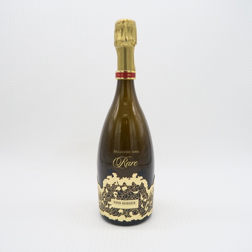 bouteille de champagne "rare piper orné" doré