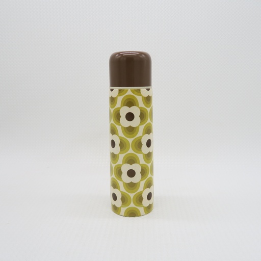 thermos motif vintage fleuri vert