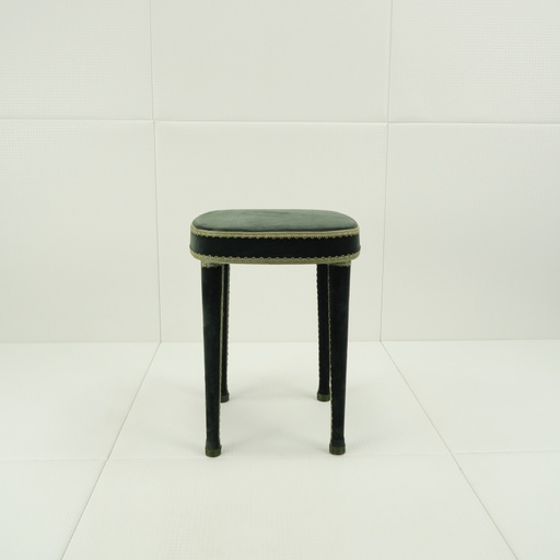 tabouret velours vert bouteille