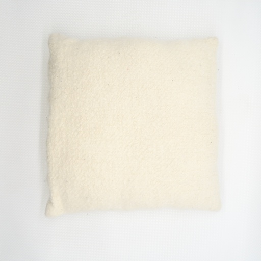 coussin en laine blanc cassé