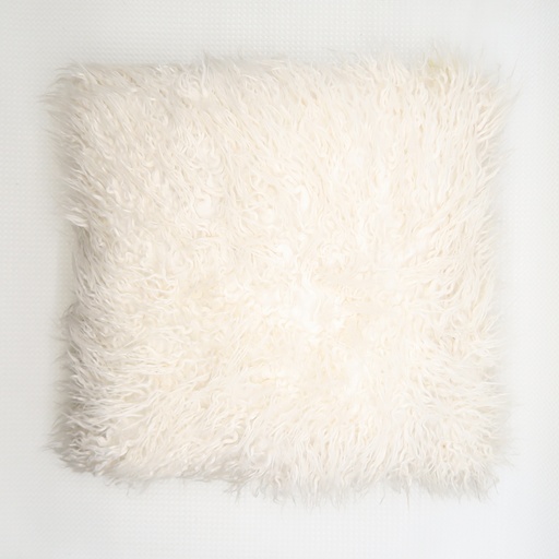 coussin à peluche blanc