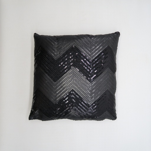 coussin noir pailleté