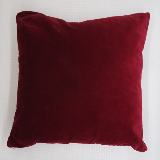 coussin velours rouge