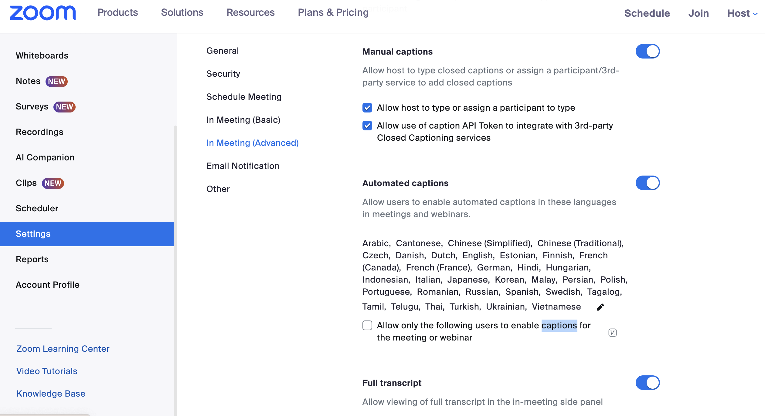 How to transcribe zoom meetings