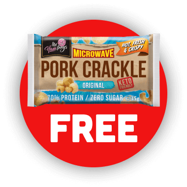 Get a FREE bag of Mr Hamfreys Pork Crackle when you buy this bulk pack.