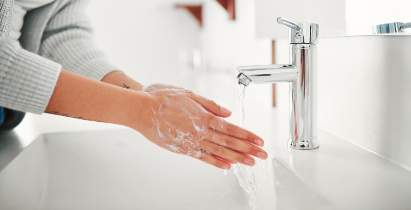 washing hands