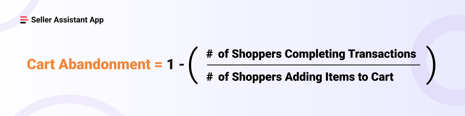 Shopping cart abandonment rate formula