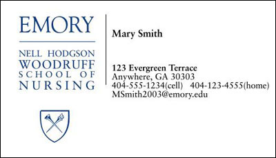 Sample business card