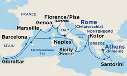 16 Night Western Mediterranean & Adriatic Medley