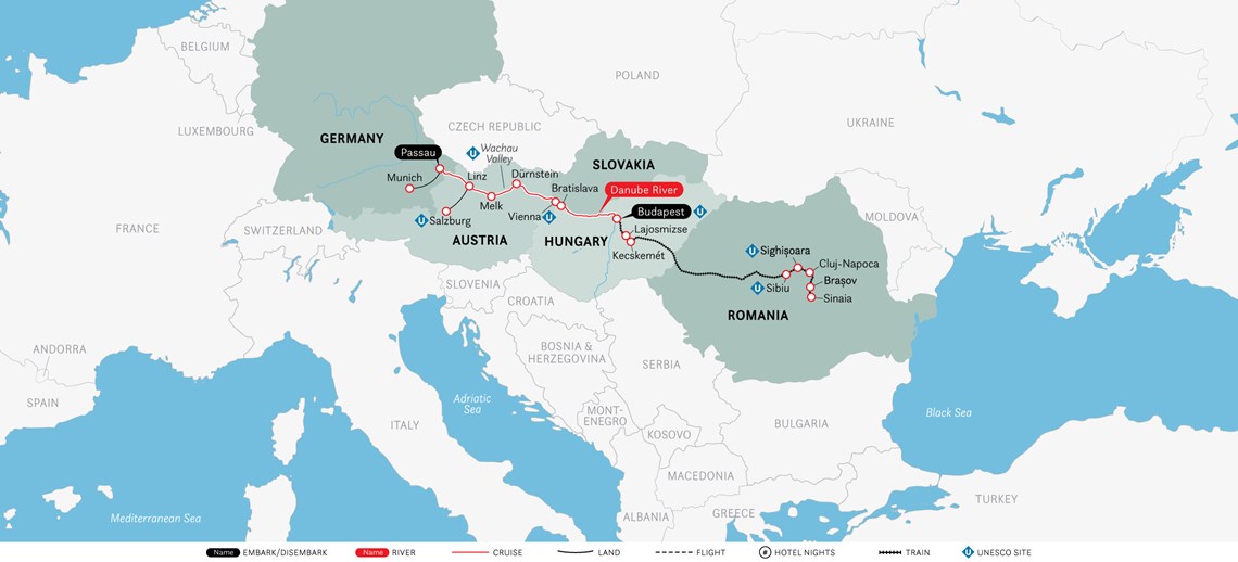 13 Day Cruise & Rail: Castles of Transylvania & the Enchanting Danube