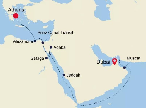 17 Night Athens to Dubai with Egypt