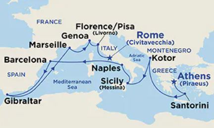 16 Night Western Mediterranean & Adriatic Medley