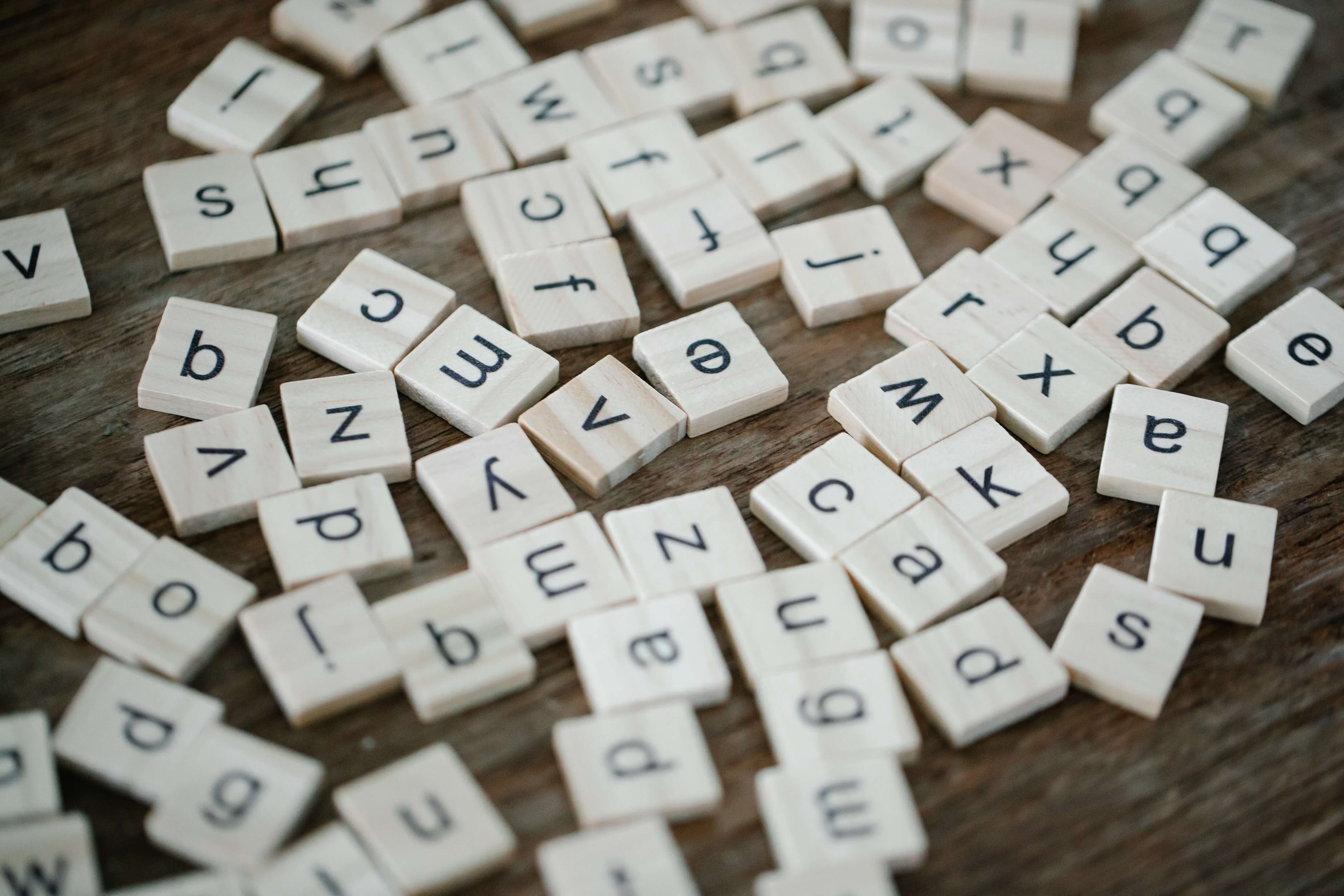 Scrabble letters