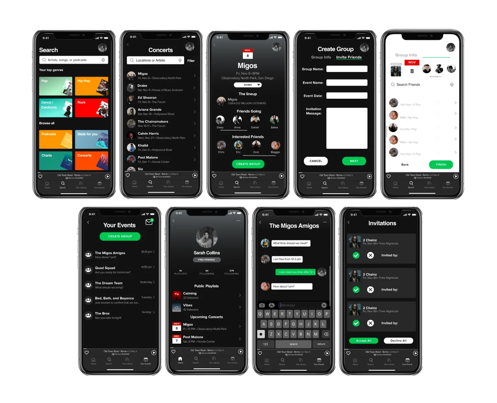 Spotify prototypes