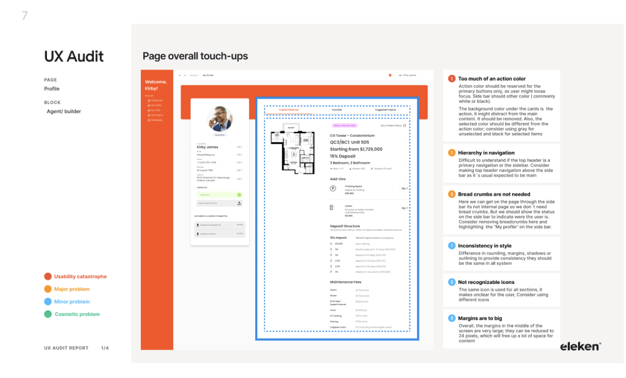 audit design example of a SaaS product