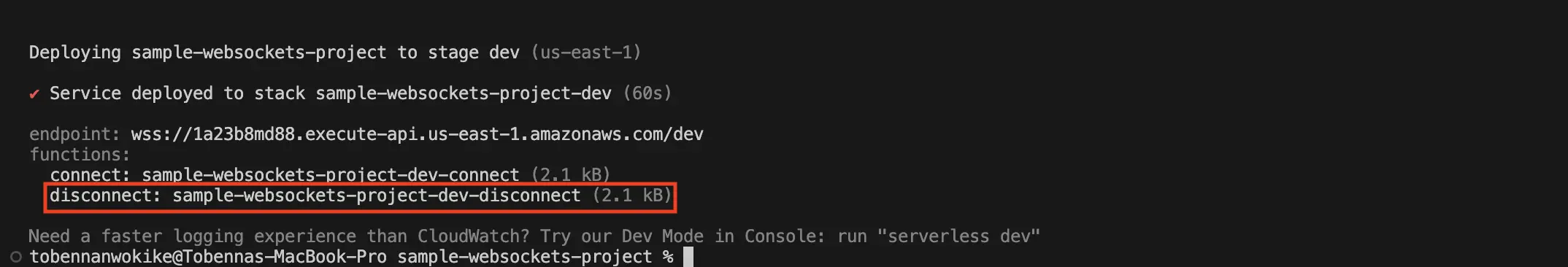 Disconnect function highlighted