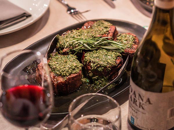 Grilled beef scotch fillet