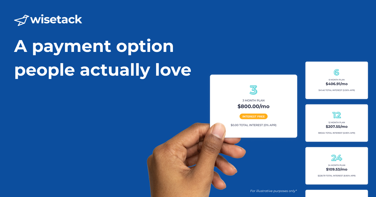 Wisetack Pay over time for reallive services