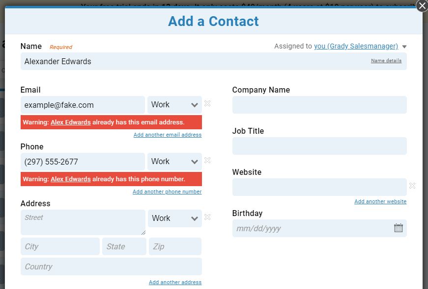Less Annoying CRM duplication prevention