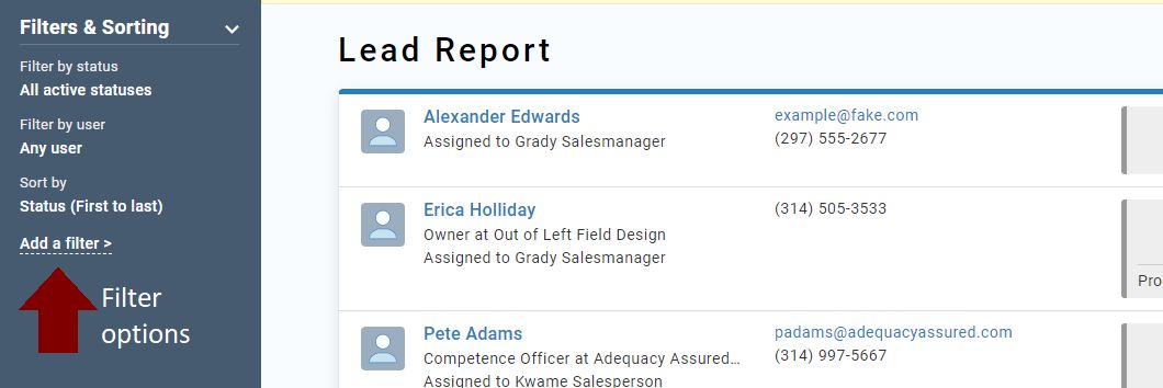 Lead Report