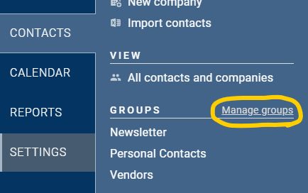 Less Annoying CRM manage groups link