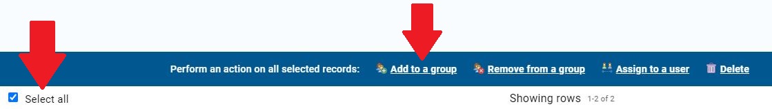 Select all and add to a group
