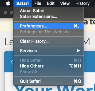 Make LACRM your home page in Safari
