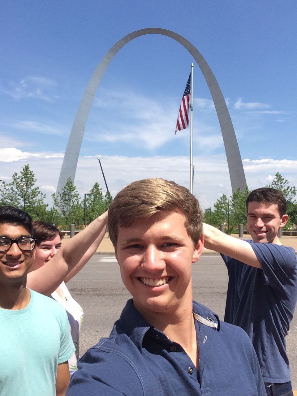 Less Annoying Interns in front of the arch